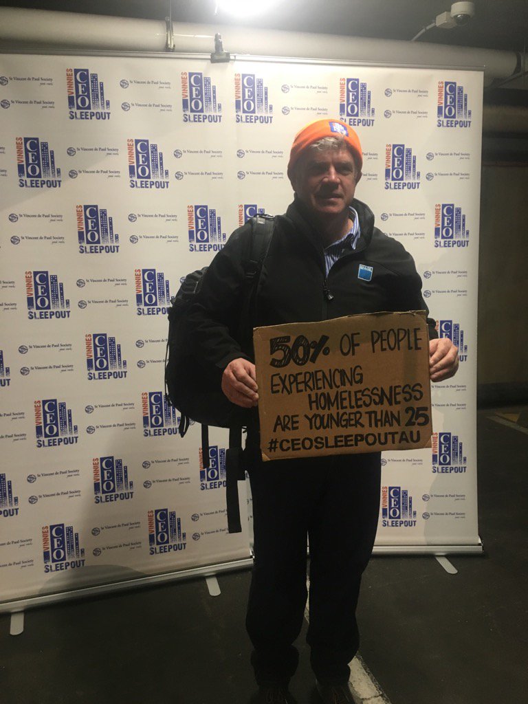 srieniets's tweet photo. @CEOSleepout Melbourne raising awareness and much needed funds for homeless and those less fortunate https://t.co/iKHlcqmWxD
