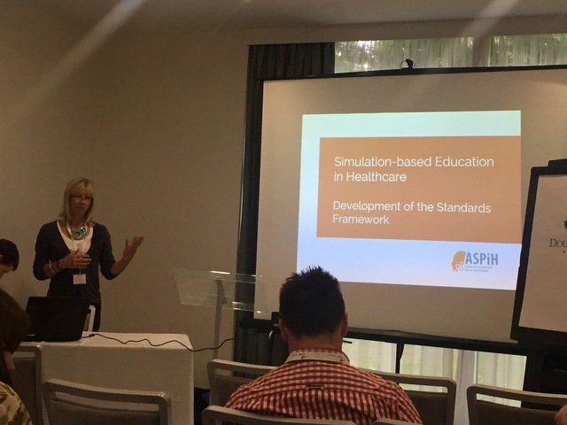 TWM_E8's tweet photo. The @ASPiHUK team discussing the SBE  Standards for #simulation based education for all #healthcare professionals #hpsnUK17 https://t.co/Nv43WHu9um