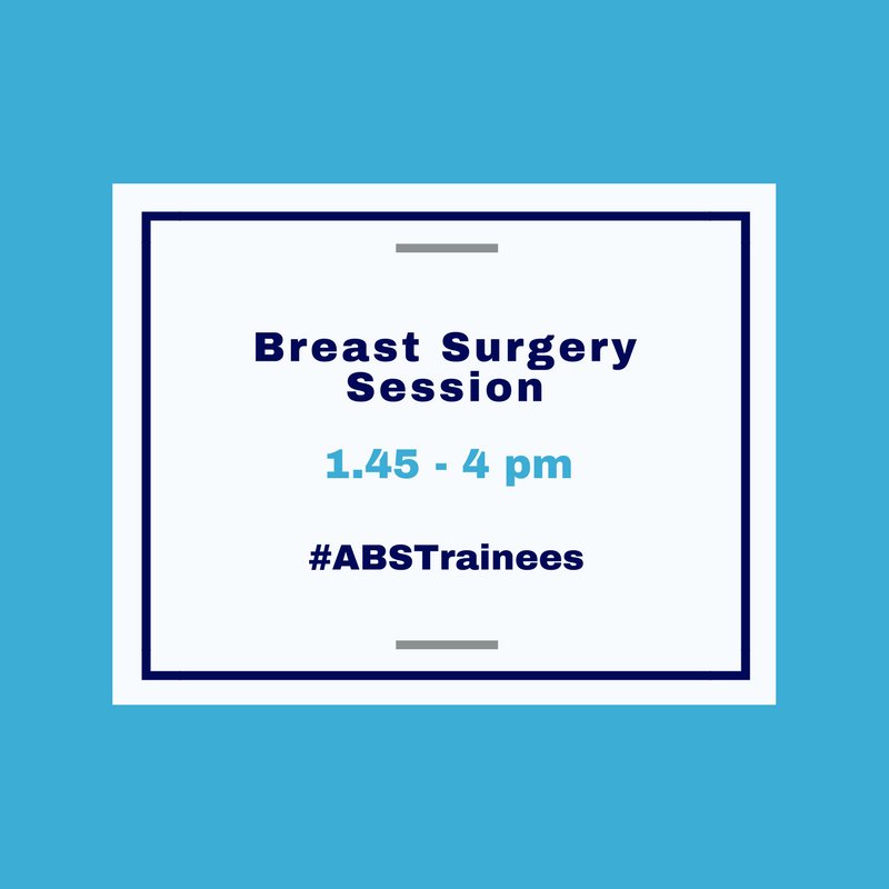 ABSGBI's tweet photo. #ABSTrainees Breast Surgery session starts with an update on currently recruiting clinical trials by Mr Henry Cain #breastsurgery #research https://t.co/iP2By257gx