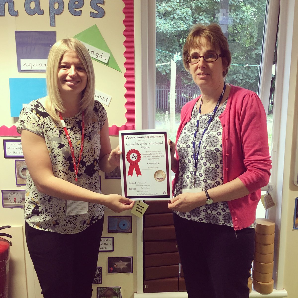AcademicAppts's tweet photo. Congratulations to Elizabeth, our Primary #CandidateoftheTerm winner who was nominated by @BepsEdge :) #NationalSupplyTeacherWeek https://t.co/b3lMH3I277