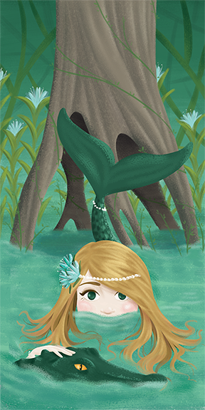 WhiteRabbitPres's tweet photo. #tbt to a #southernsiren I created last year that lives in the #swamplands of #Louisiana #mermaids #southern #summer #digitalart #alligators https://t.co/E7x1zpFckw