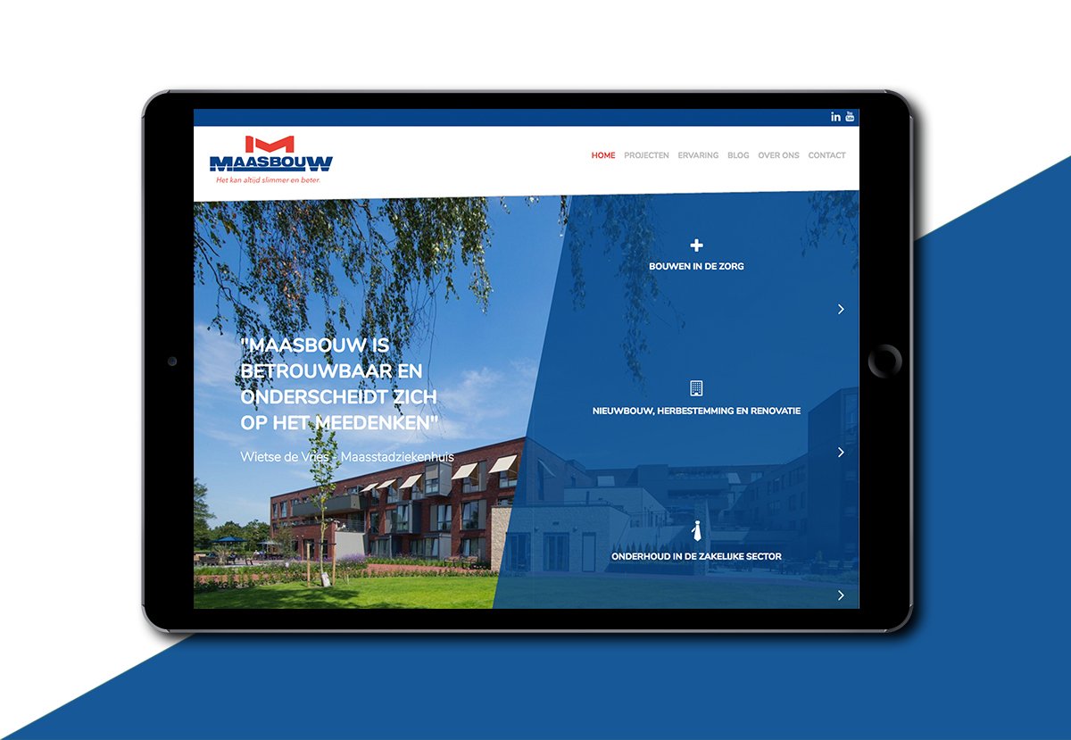 Concept, design en development responsive website Maasbouw #PFO #BUROPFO #webdesign #webdevelopment #responsive - maasbouw.nl