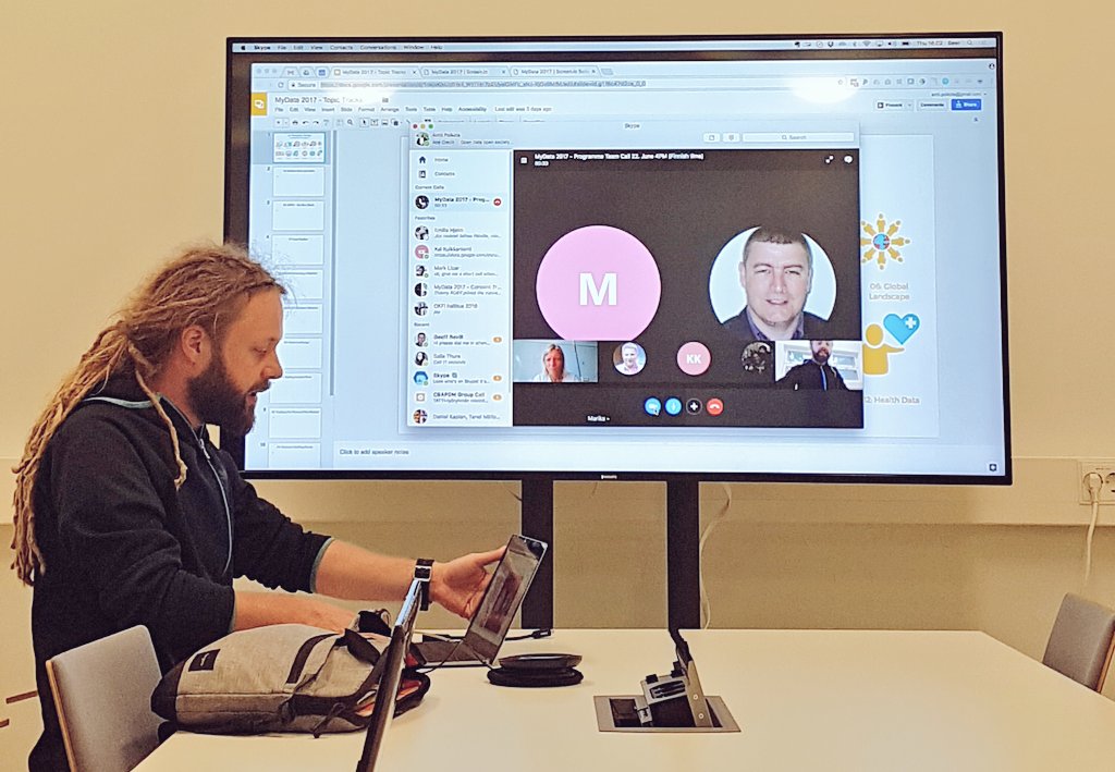 mydataorg's tweet image. Programme team call about @screenio - a tool for participation in the #MyData2017 conference. #mydatacrew