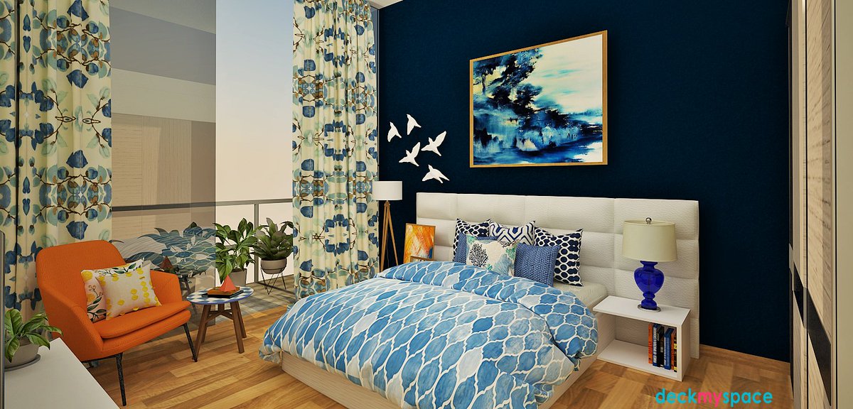 DeckMySpace_DMS's tweet photo. Summer? Keep Indoors Cool with Blue. Get #Interiors done by DeckMySpace Experts. https://t.co/LZ6LNnvXBb | Ph: 9205658483  #ModernInteriors https://t.co/kwbUzLGlwn
