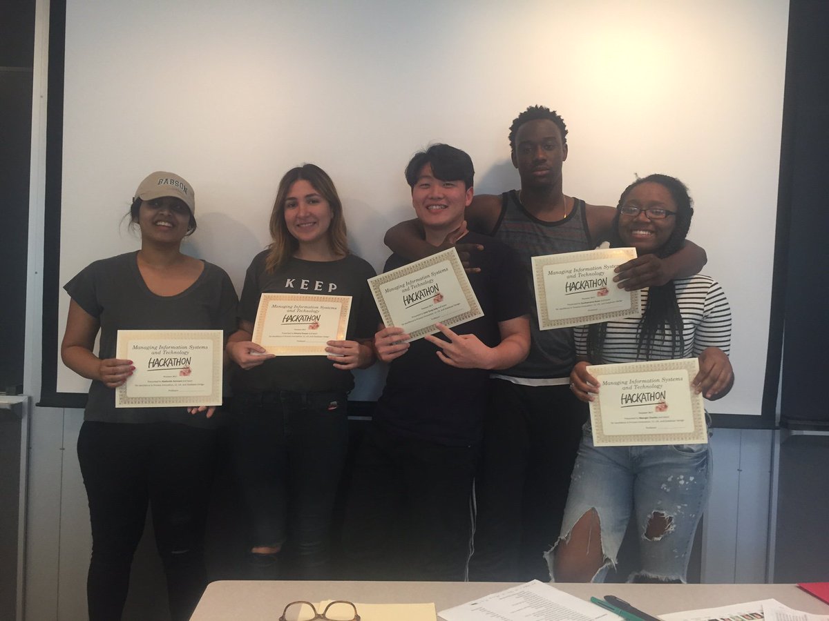 gilleranr's tweet photo. Congratulations to Babson College SME2012 Summer Session Winning Hackathon teams! #SME2012 #Babson https://t.co/SxNHAgltFW