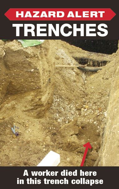 CPWR's tweet photo. Safety Tip of the Week: It only takes a second for a trench to collapse. Be aware of your escape route. https://t.co/mSTMpPm7jn #TSSD2017 https://t.co/7oEiDrTdMT