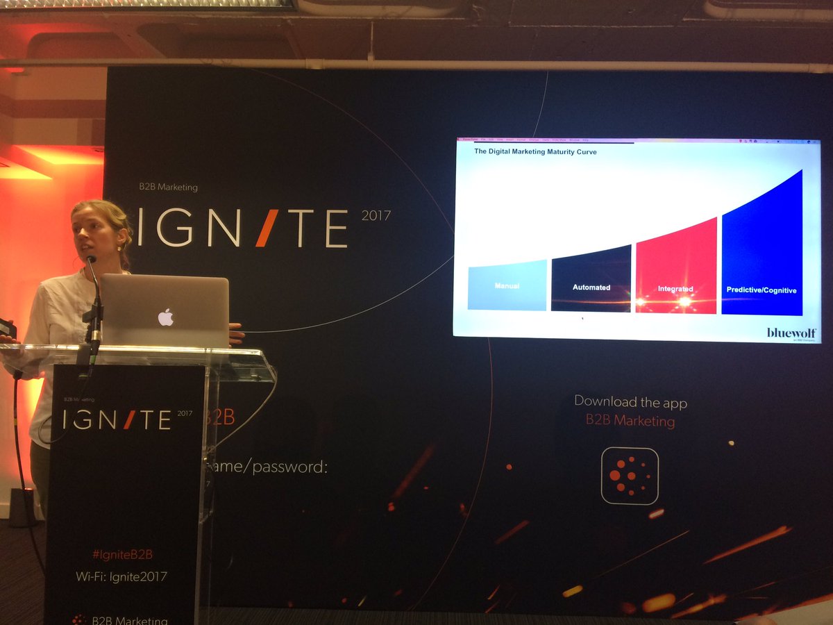 JanineCBluewolf's tweet photo. #IgniteB2B audience listening to @hollga are 2/3 in the lower half and none in the top in digital maturity --where are you? https://t.co/BzanAIdfKW