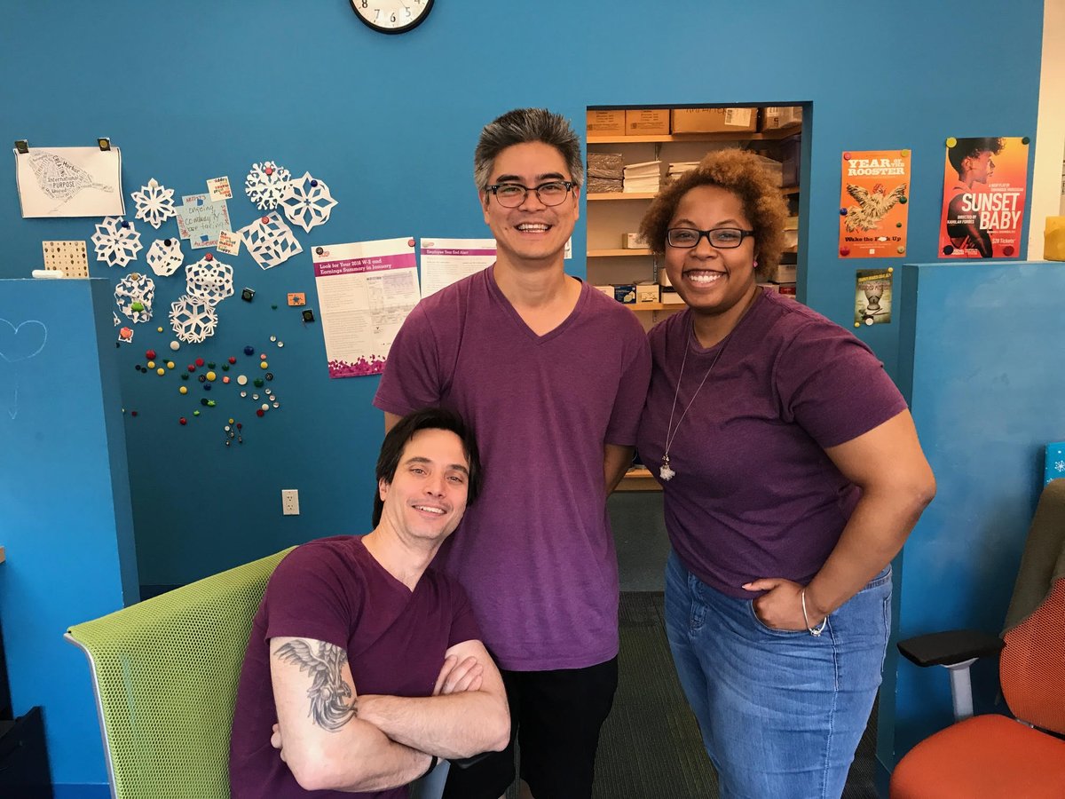 LarkTheatre's tweet photo. Why do we partner with @TApothetae? Because @mozgala_gregg fits in so well! https://t.co/dHfNzyNZ8L