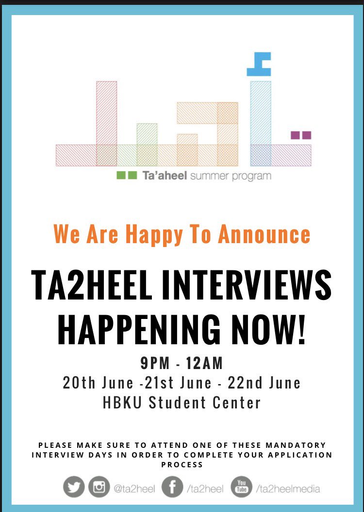 ta2heel's tweet photo. Last day of interviews! https://t.co/KeWvPJAg9M