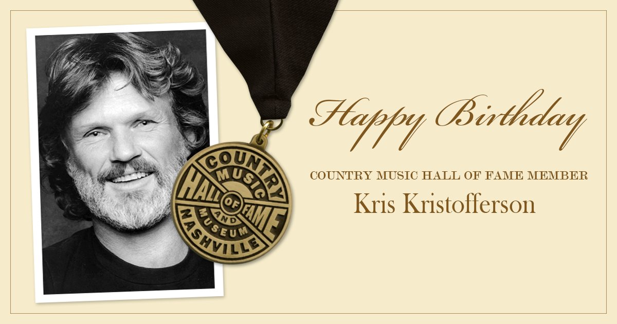 Join us in wishing CMHOF member Kris Kristofferson a very happy birthday today! 