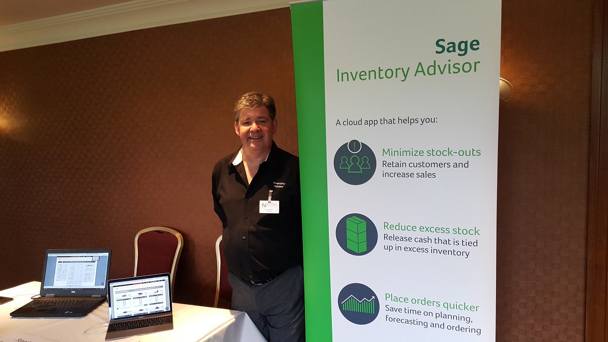 SageInvAdv's tweet photo. #TeamSIA #Sage rocking & rolling at #DatelConnect. Great day! Come talk all things #Inventory. #Cloud #SaaS #makeinventorywork @datel_sage https://t.co/eUtcht2HSV