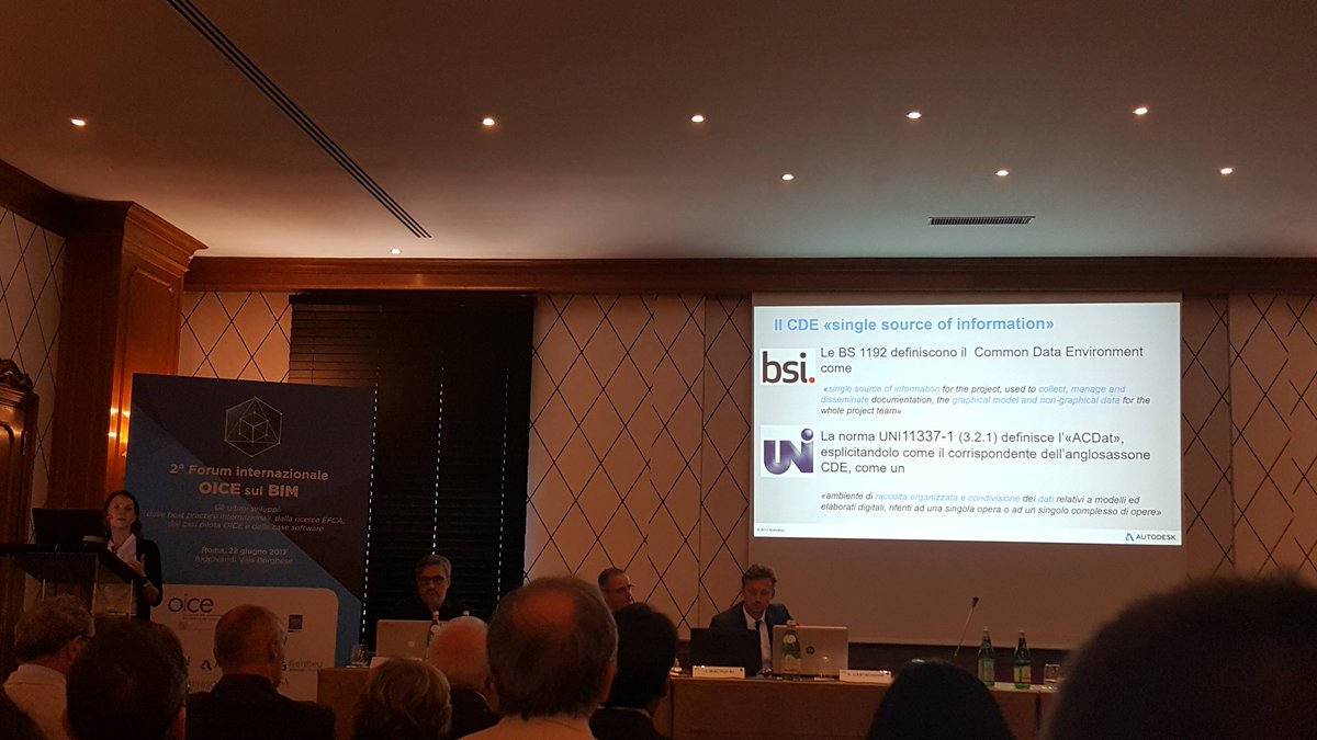 m_bolpagni's tweet photo. @ilarialagazio @AutodeskItalia #CDE @BSI_UK vs #ACDat @normeUNI #oiceBIMforum https://t.co/86NllK2QR7