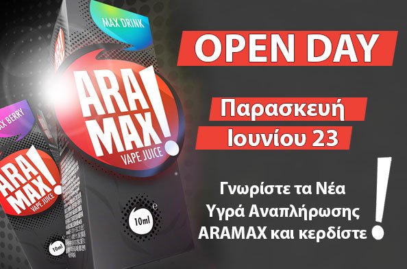 ReplaceSmoke's tweet image. ARAMAX OPEN DAY 23/06/2017
Δοκιμάστε τη νέα σειρά υγρών ΑRAMAX. Οι πρώτοι 200 θα κερδίσετε τη γεύση που σας άρεσε.
#aramax #replacesmoke