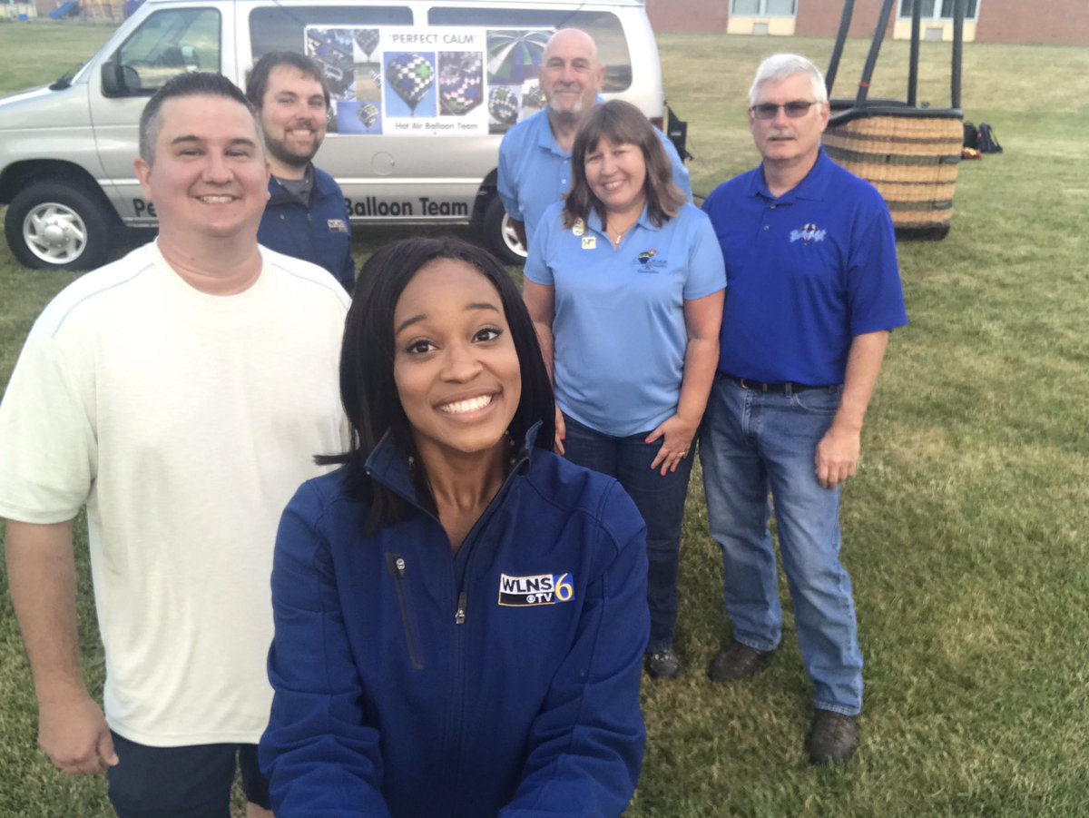 FOX13Mariah's tweet photo. Hanging out with the #PerfectCalm crew is anything but calm! This is our 3rd year pulling off these LIVE segments! @balloonfestmi #Squad https://t.co/Qu5BUk8PNC