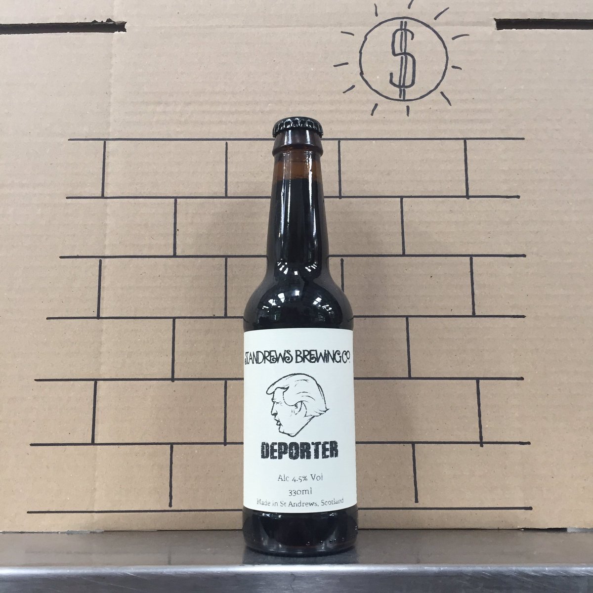 StAndrewsBrewCo's tweet photo. Special (solar powered) bottling today. Dropping into our pub soon, before calling the lawyer.  @Schwarzenegger @Thorntons_Law https://t.co/NxRsTJ7PZX