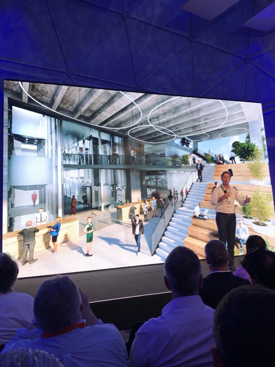 megatorial's tweet image. Coen Van Oostrom of @OVGRealEstate plans for #MULTI ropeless #elevators in #EastsideTower design #Berlin @thyssenkrupp @BjarkeIngels