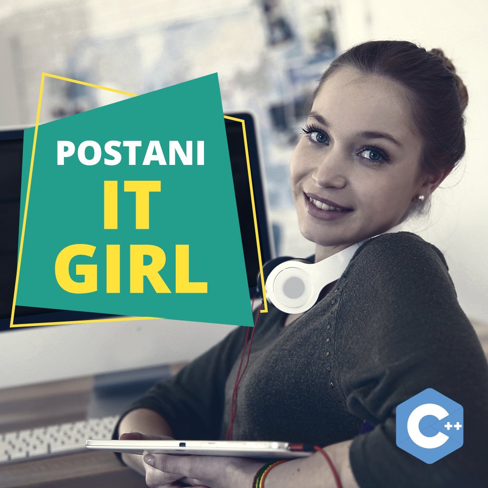 Uz Miu i C++ možeš postati prava IT Girl! Kupi kursa do 30. avgusta, dobijas gratis i za drugaricu! bookvar.co/course-details…
#ITGirl