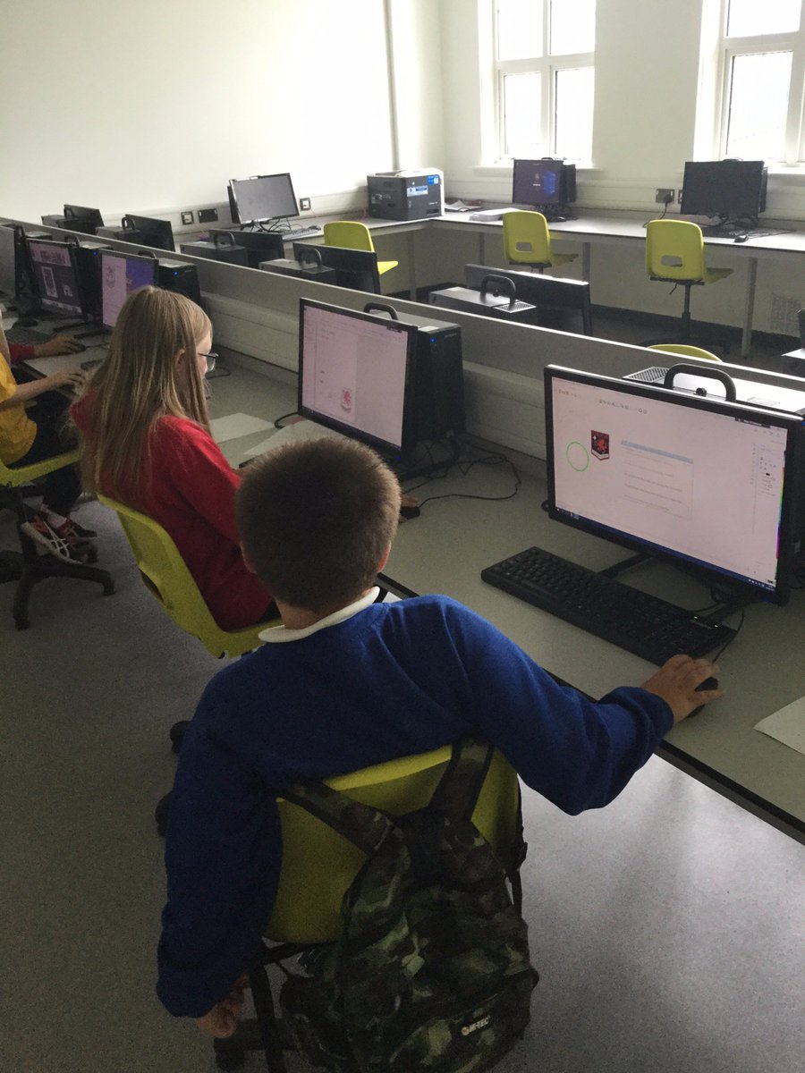 CoedcaeSchool's tweet photo. Showing off their creativity and ICT skills to decision a logo and cover for their school planner. #transition #primaryvisit https://t.co/09wvHRGiaW