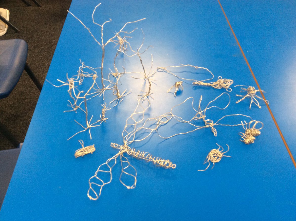 HornshawMrs's tweet photo. A pretty good first attempt at sculpting with wire, inspired by our visit to Yorkshire Sculpture Park. @BoothferryPS @YSPsculpture https://t.co/YLpTUwh87X