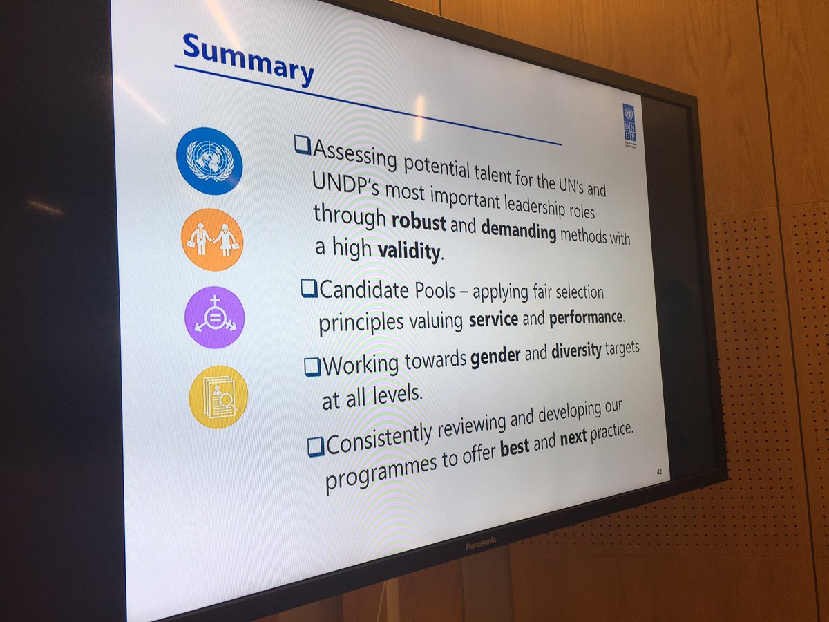 Excellent HR assessment credentials for UNDP being discussed at SIG2017.