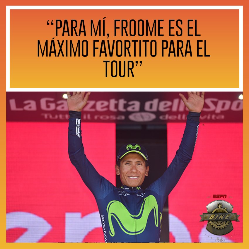 ESPNCiclismo's tweet photo. .@NairoQuinCo cree que @chrisfroome es el máximo candidato a quedarse con el Tour de Francia. ¿Estás de acuerdo? https://t.co/hIaDLGcEAK