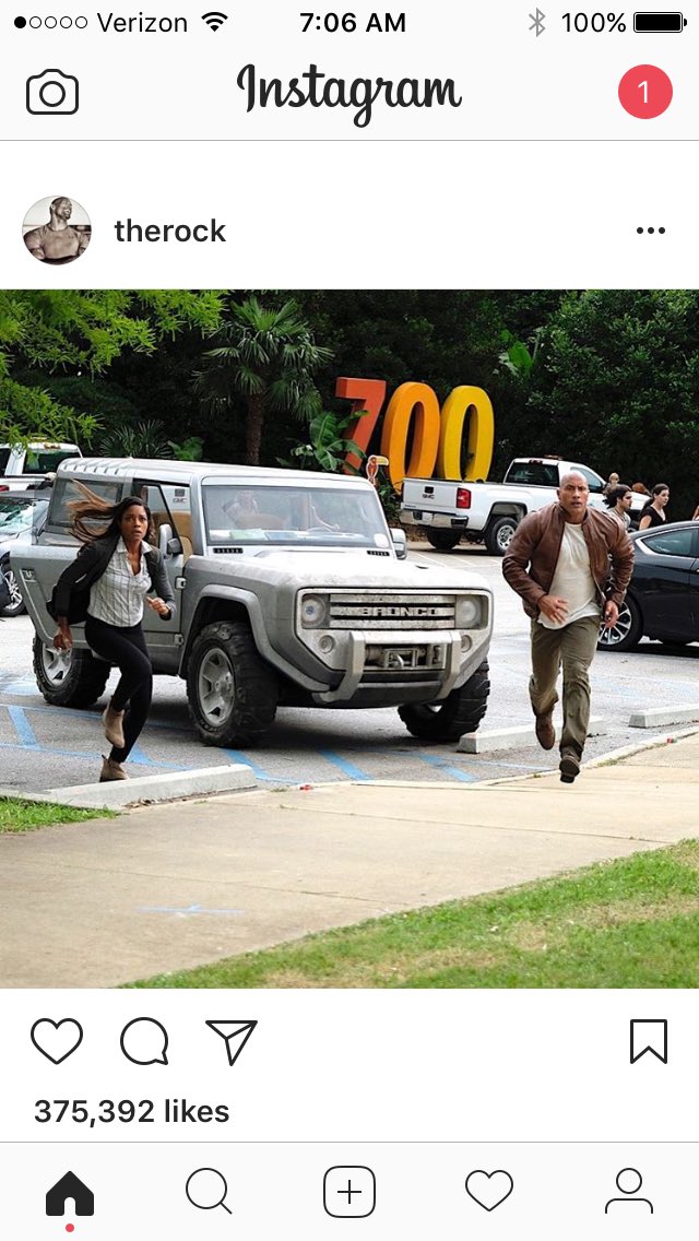 Looks like the <a href="/Ford/">Ford Motor Company</a> #Bronco concept is going to be in the next <a href="/TheRock/">Dwayne Johnson</a> movie.