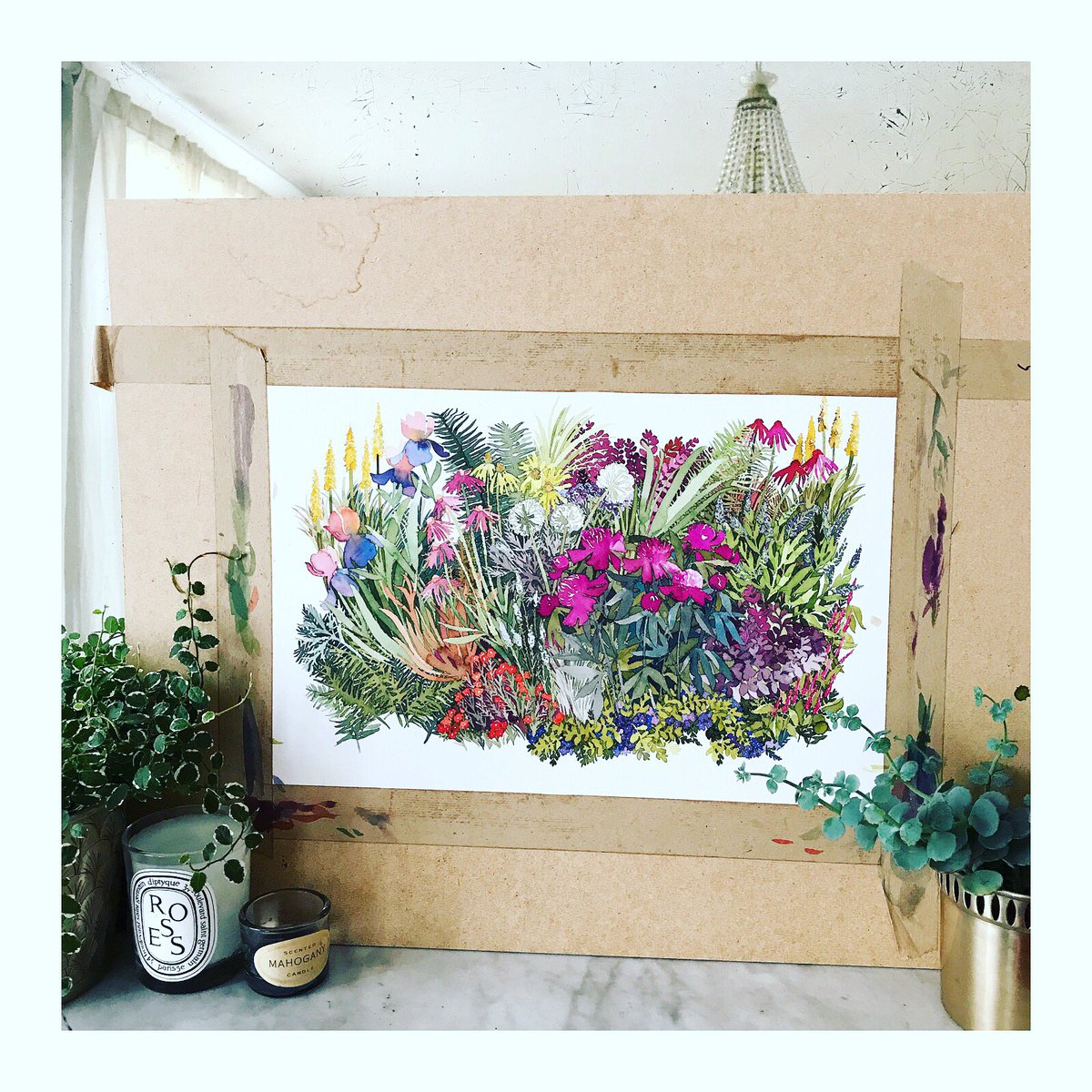 LeilaDuly's tweet photo. Finished my #painting yesterday! Just working on the #textiles repeat and getting ready to digital print onto #fabric https://t.co/VMbfQK6yEM
