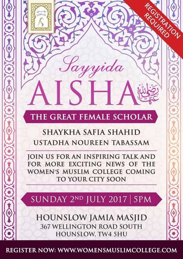 SunniEvents's tweet photo. #Hounslow #London #IslamicEvents @hounslowjmasjid @safia_shahid https://t.co/EpR4vwPUJ9