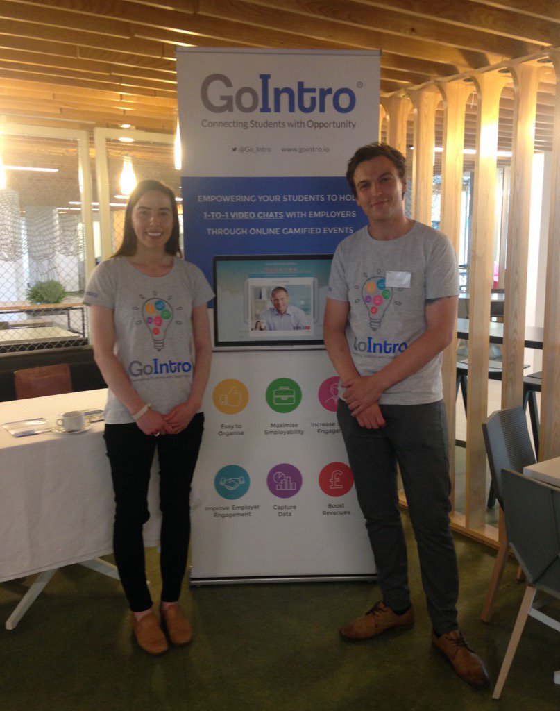 Kaybarbss's tweet photo. Enjoyed catching up with Joe from @go_intro at #AGCASSC17. Also got to meet Jess who is on a @ScotGrad placement! https://t.co/P2BsPPiAzH