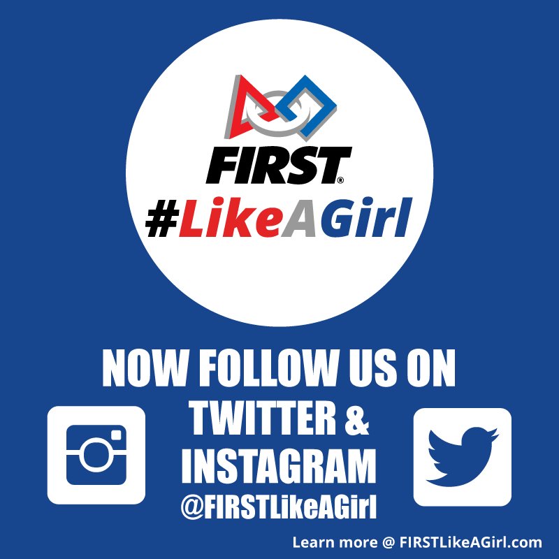 🎉 #FIRSTLikeAGirl is now on Twitter &amp; Instagram. Don't miss the stories of the amazing women of FIRST -  please ❤️and retweet! #omgrobots