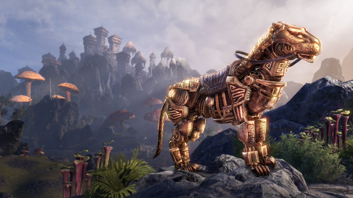 TESOnline's tweet image. Featuring the finest engineering in Tamriel, the #ESO Dwarven Crown Crate season has begun! Learn more: beth.games/2sugK85