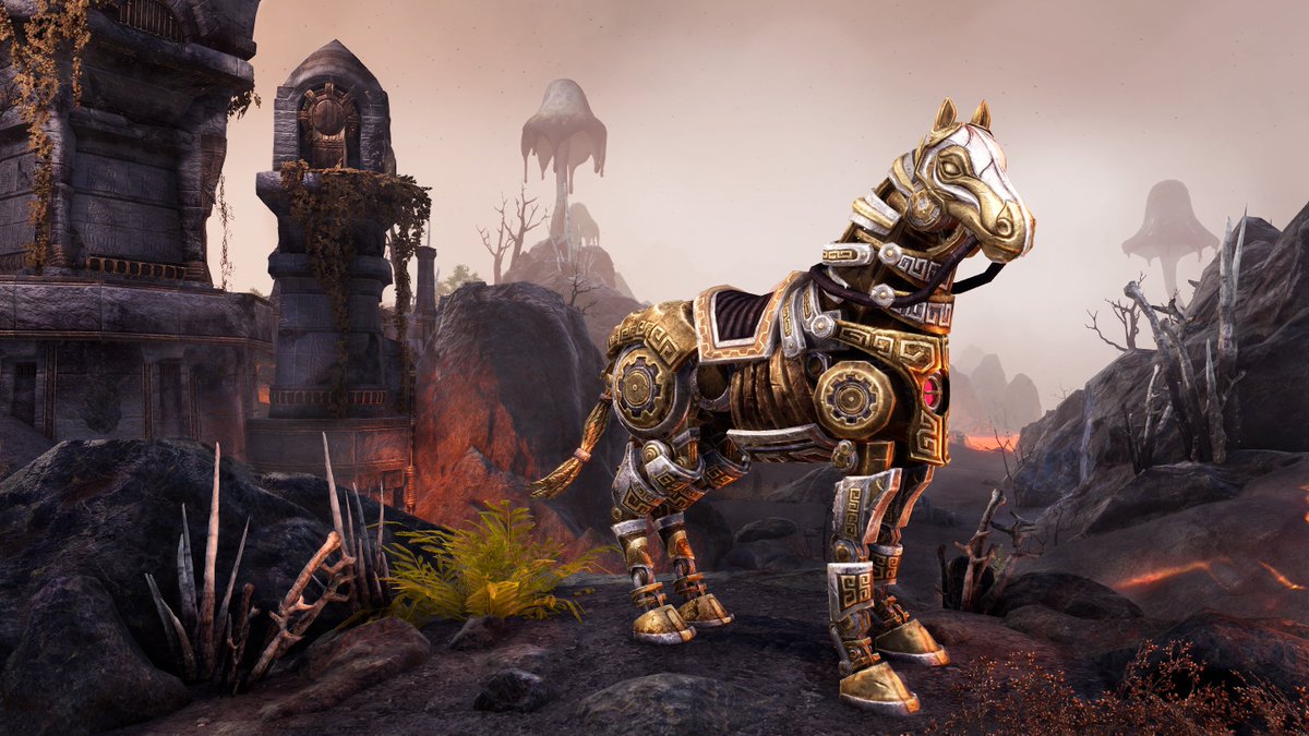 TESOnline's tweet image. Featuring the finest engineering in Tamriel, the #ESO Dwarven Crown Crate season has begun! Learn more: beth.games/2sugK85