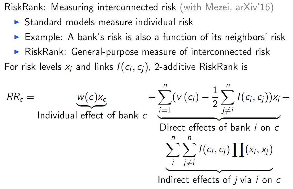 petersarlin's tweet photo. RiskRank: Network measure that aggregates vulnerability of individual entities (nodes) &amp; impact of neighbors (links) https://t.co/aZSNMq4dvE https://t.co/r61AXgctvy