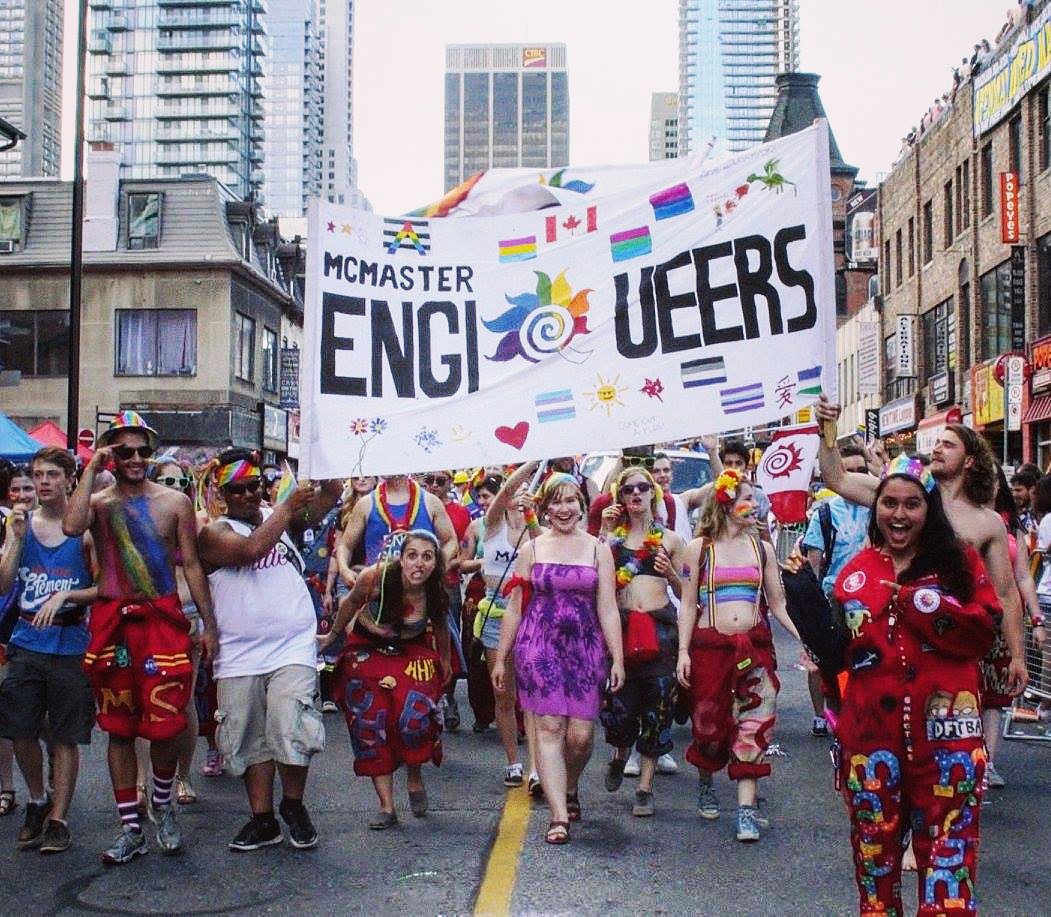 McMasterEng's tweet image. Show your colours and join @EngiQueers at this Sunday's Pride Parade in Toronto! #PrideTO #Pride2017 #ThrowbackThursday