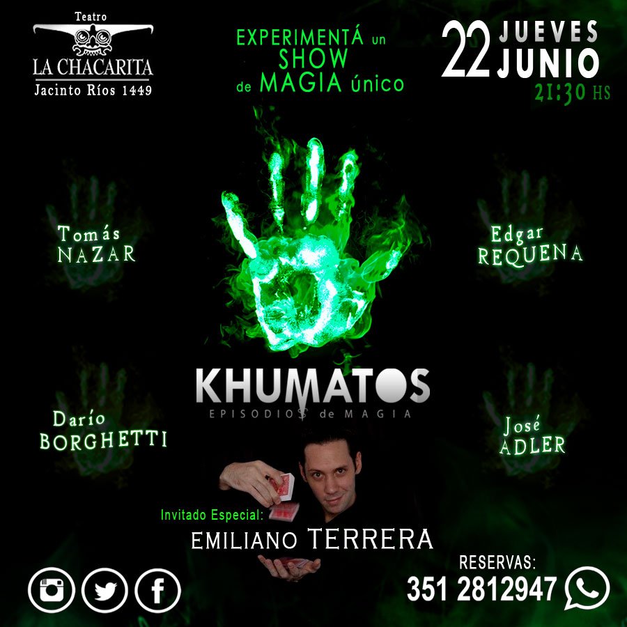 Noche de ritual... HOY a las 21:30 hs no pueden perderse este espectáculo único!

Reservas: 3512812947

#Khumatos #EpisodiosDeMagia