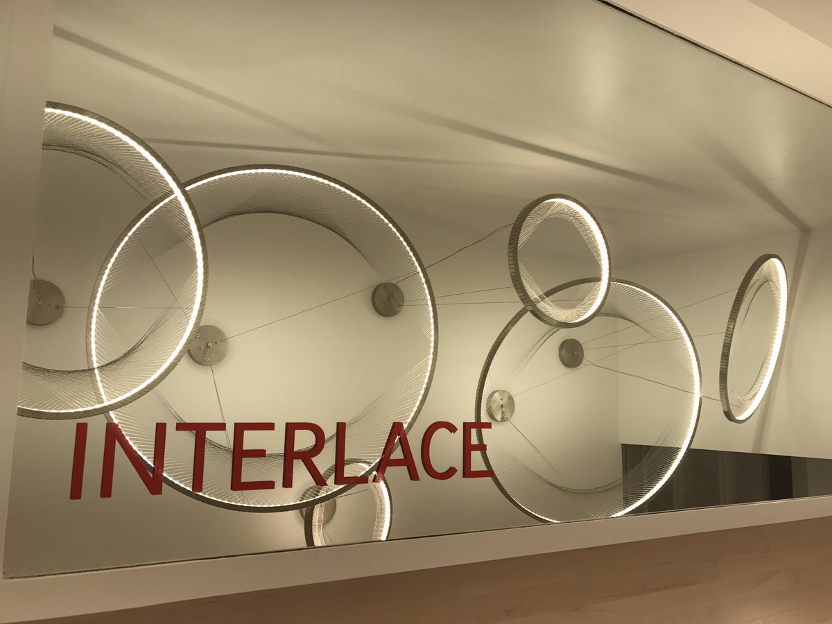 The intricate, interwoven pattern of the Interlace LED chandelier is on full display at #Lightovation, 4014-TM. bit.ly/Interlace30