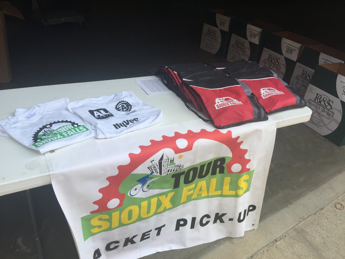 For those who signed up, come pick up your Tour Sioux Falls swag from 11-2 and 4-6 today on the south side of the Argus Leader.