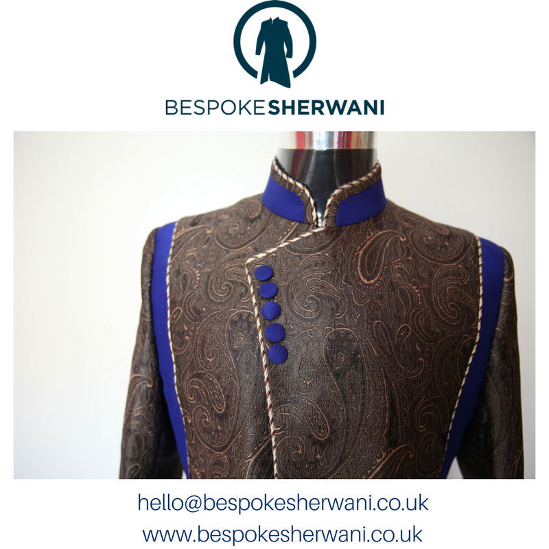 BespokeSherwani's tweet photo. We are in love with this #Sherwani! Simple yet chic. 
Call us +447984 414 276 / +447984 414 269 for all Sherwani inquiries. https://t.co/R1nolNf0fh
