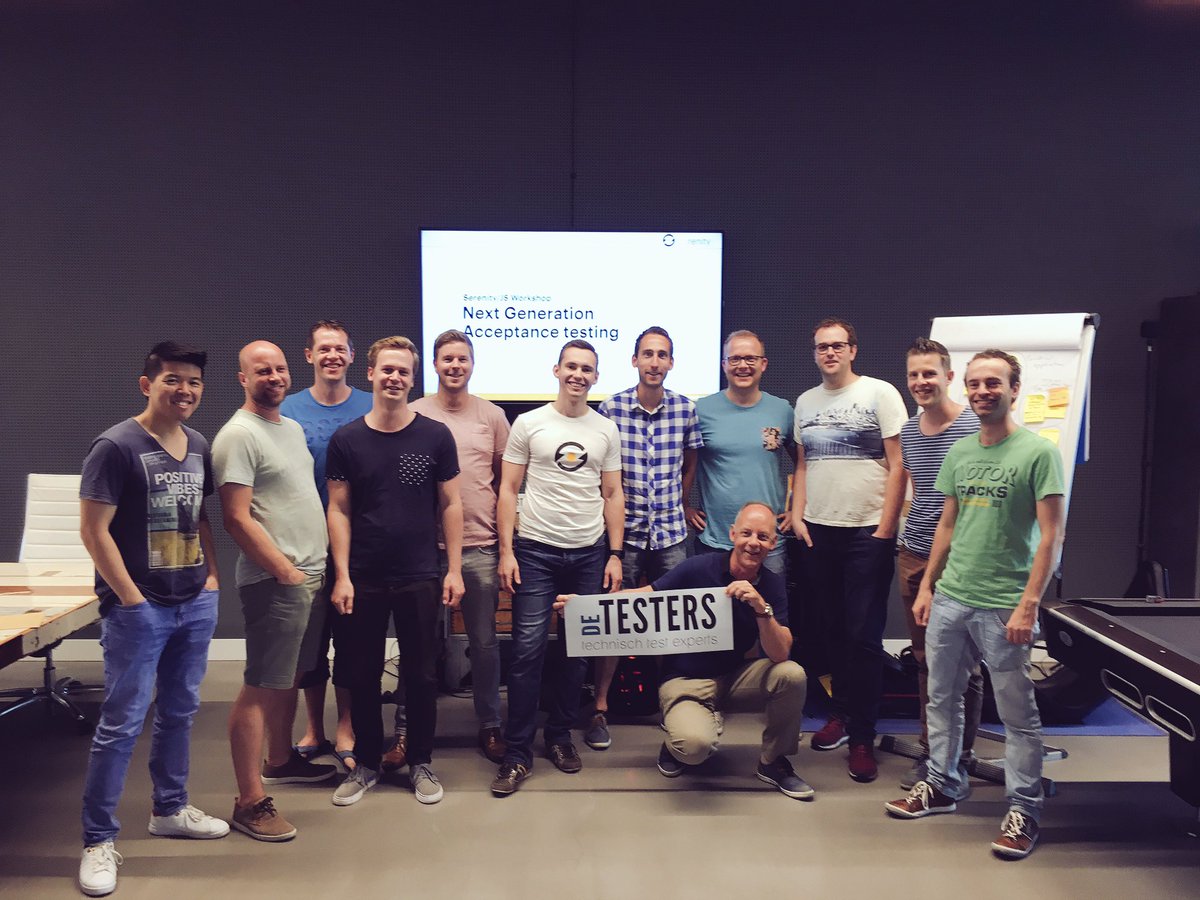 JanMolak's tweet image. #SerenityJS Workshops came to The Netherlands! Great energy, amazing people and beautiful code at @deTestersBV. Pleasure to be here!
