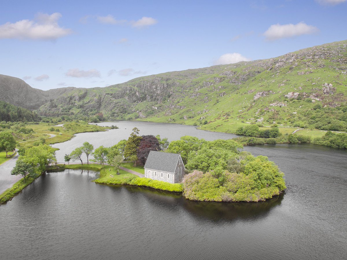 An aerial shot of Gougane Barra, West  Cork today.  #GouganeBarra