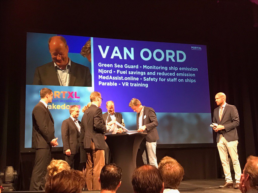 Mooie resultaten tijdens shajedowb  #portxl waaronder 4 contracten van start-ups met Van Oord