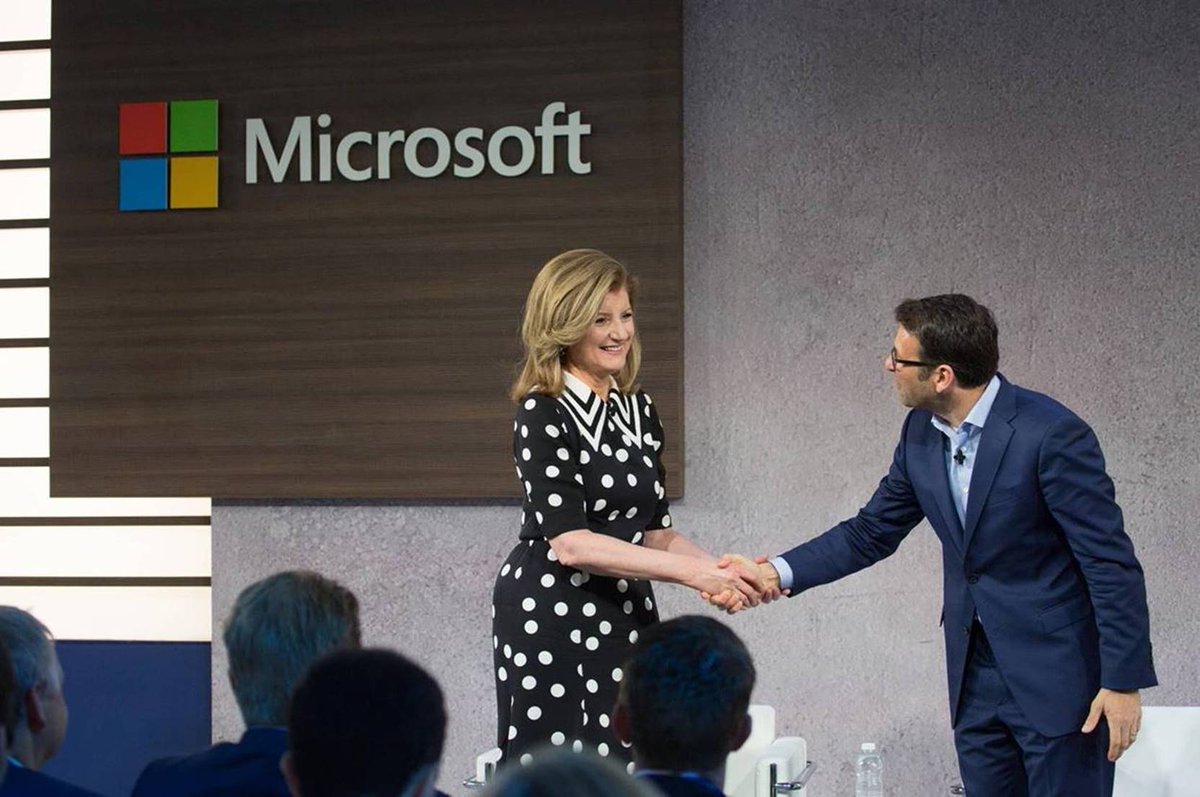 ariannahuff's tweet image. What a wonderful conversation with @Microsoft's @judsonalthoff on transformation and the importance of personal downtime at #MSBusinessFwd
