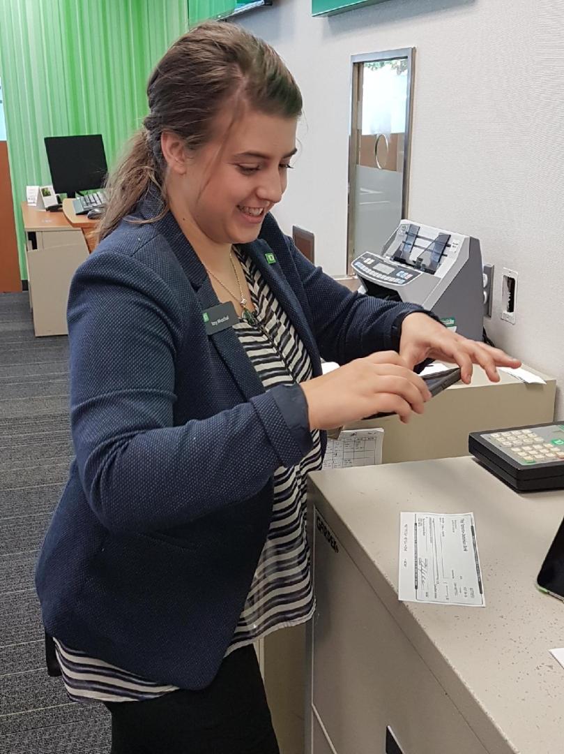 IzzyatTD's tweet photo. Dartmouth Crossing branch in full swing for the  #ImDigitalReady challenge. Go team!! @JoshHakk_TD @KarenMac_TD https://t.co/GpPrIQZidM