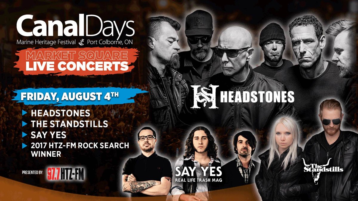Say Yes (@sayyes_official) on Twitter photo We're performing at @portcolborne #CanalDays on August 4, alongside <a href="/theheadstones/">headstones</a> and <a href="/TheStandstills/">The Standstills</a>! More info at bit.ly/1sJMmUj We're performing at @portcolborne #CanalDays on August 4, alongside <a href="/theheadstones/">headstones</a> and <a href="/TheStandstills/">The Standstills</a>! More info at bit.ly/1sJMmUj
