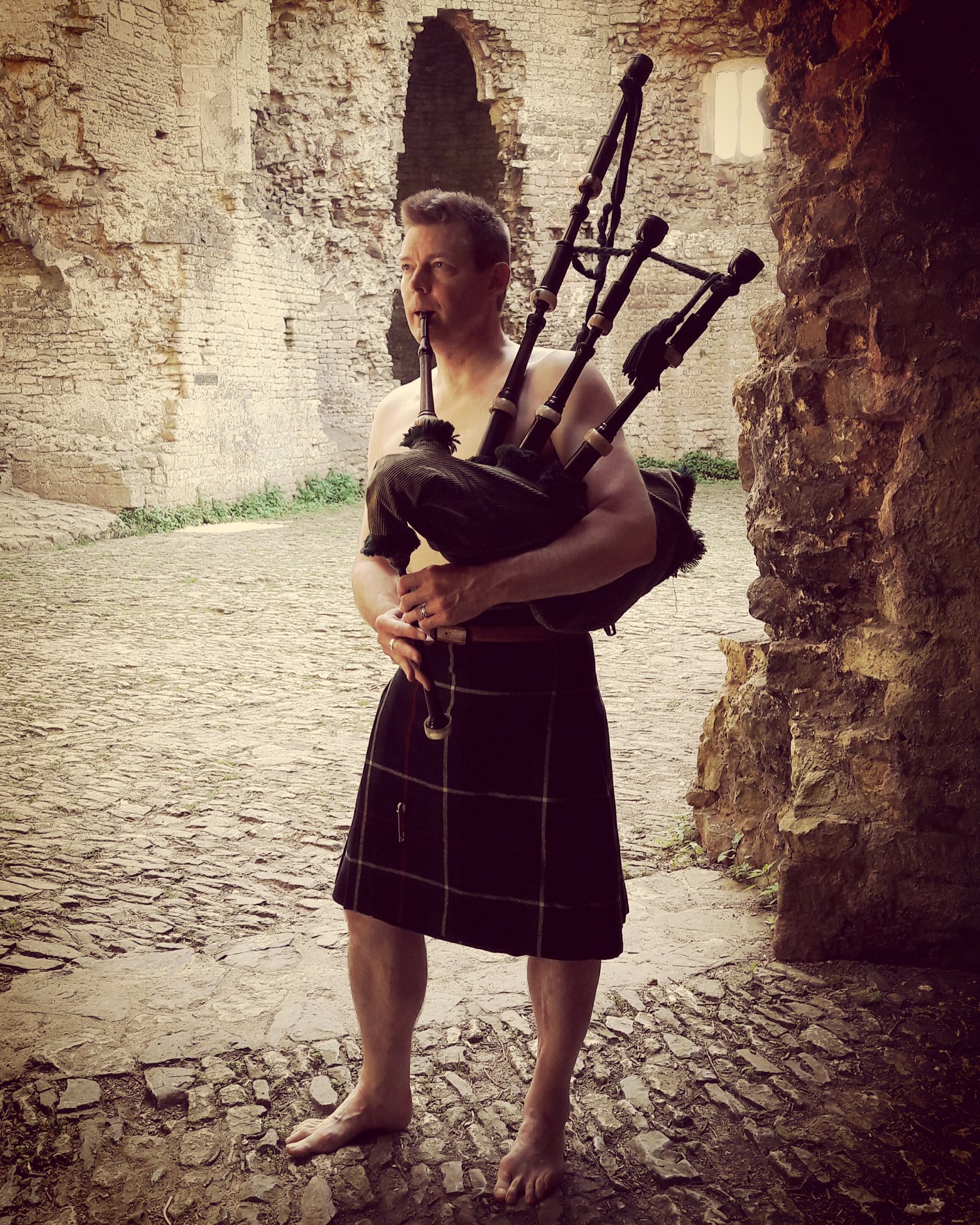 Barefoot bagpiper sale