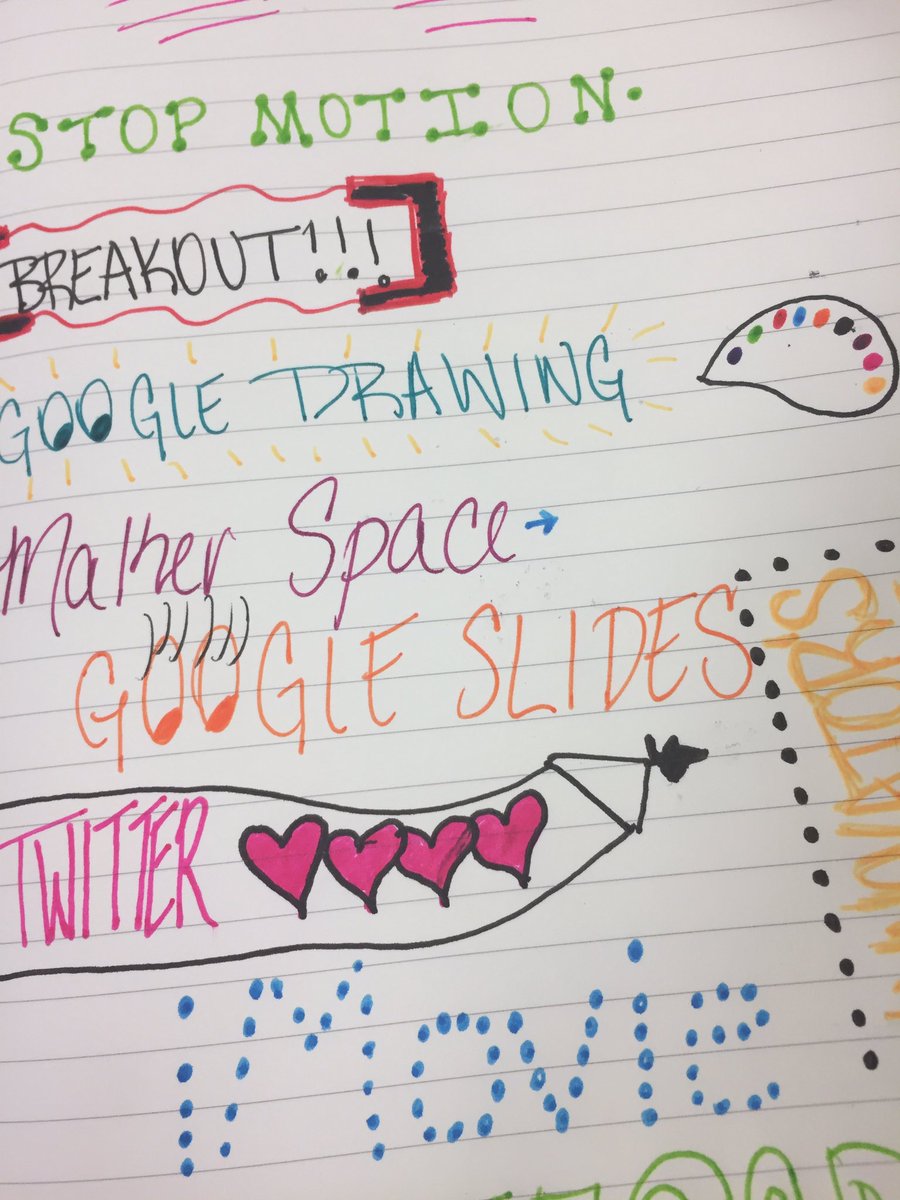 jamillerela's tweet photo. Sketchnote love! @jmammano @kaleathe615 @aundreajenkins @lmontgo #gcsp22 #gcsk12 https://t.co/wJySBcmOSU