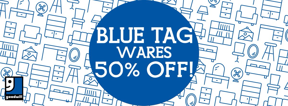 LincolnGoodwill's tweet photo. Housewares with #Blue tags 50% Off! #LincolnGoodwill #ColorSale https://t.co/kW604fn9VH
