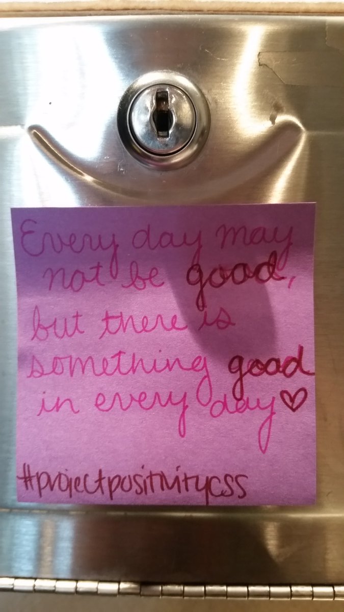 StScholastica's tweet photo. Love these happy little messages appearing around campus! #projectpositivityCSS https://t.co/XTp7dGIakh