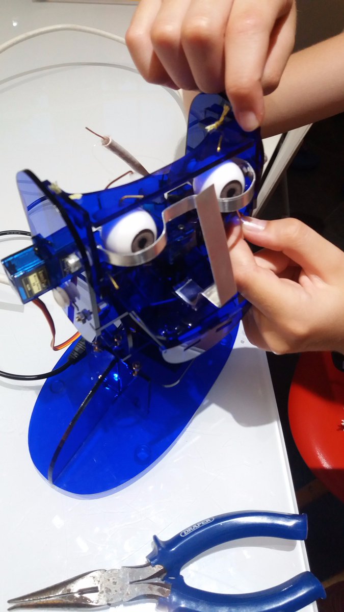 DavidRBalkwill's tweet photo. Eyelid repair for @OhbotRobot Freddie56 for @CodeClub https://t.co/vDQwXmuDR9
