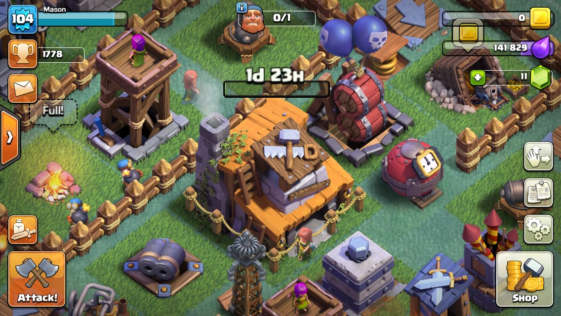 AllSuperCell's tweet photo. Builder hall level 5 here I come! https://t.co/VFkidHuAIX